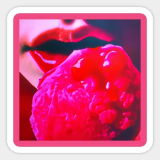 Raspberry slip Sticker